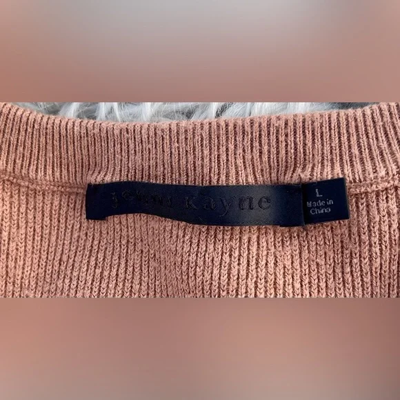 JENNI KAYNE Sleeveless Midi in Clay; Cotton & Cashmere Blend Sweater Dress L - Picture 8 of 10